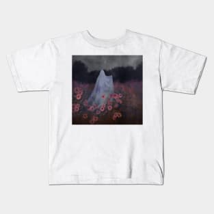 Ghost in a field of flowers Kids T-Shirt